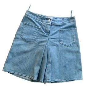 CHANEL Denim Culottes Cotton Shorts Size 34 W 26